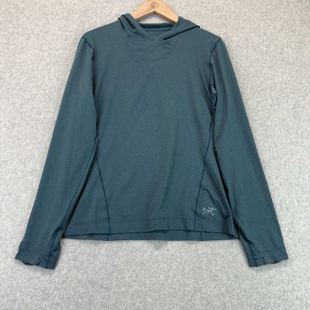 Arcteryx Women's Remige Hoody Lightweight Sun Shirt Teal Green Size M
